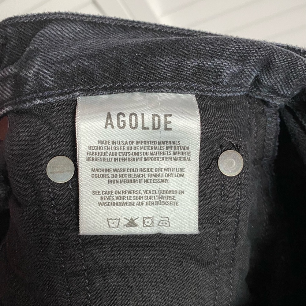 AGOLDE Pieced Angled Black Jeans Size 32 - Picture 9 of 13